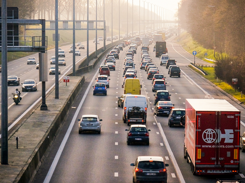 snelweg met file
